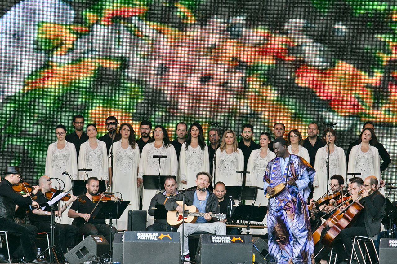 The Orchestra of Syrian Musicians & Damon Albarn at Roskilde Festival, Roskilde, Denmark - 29 JUNE 2016