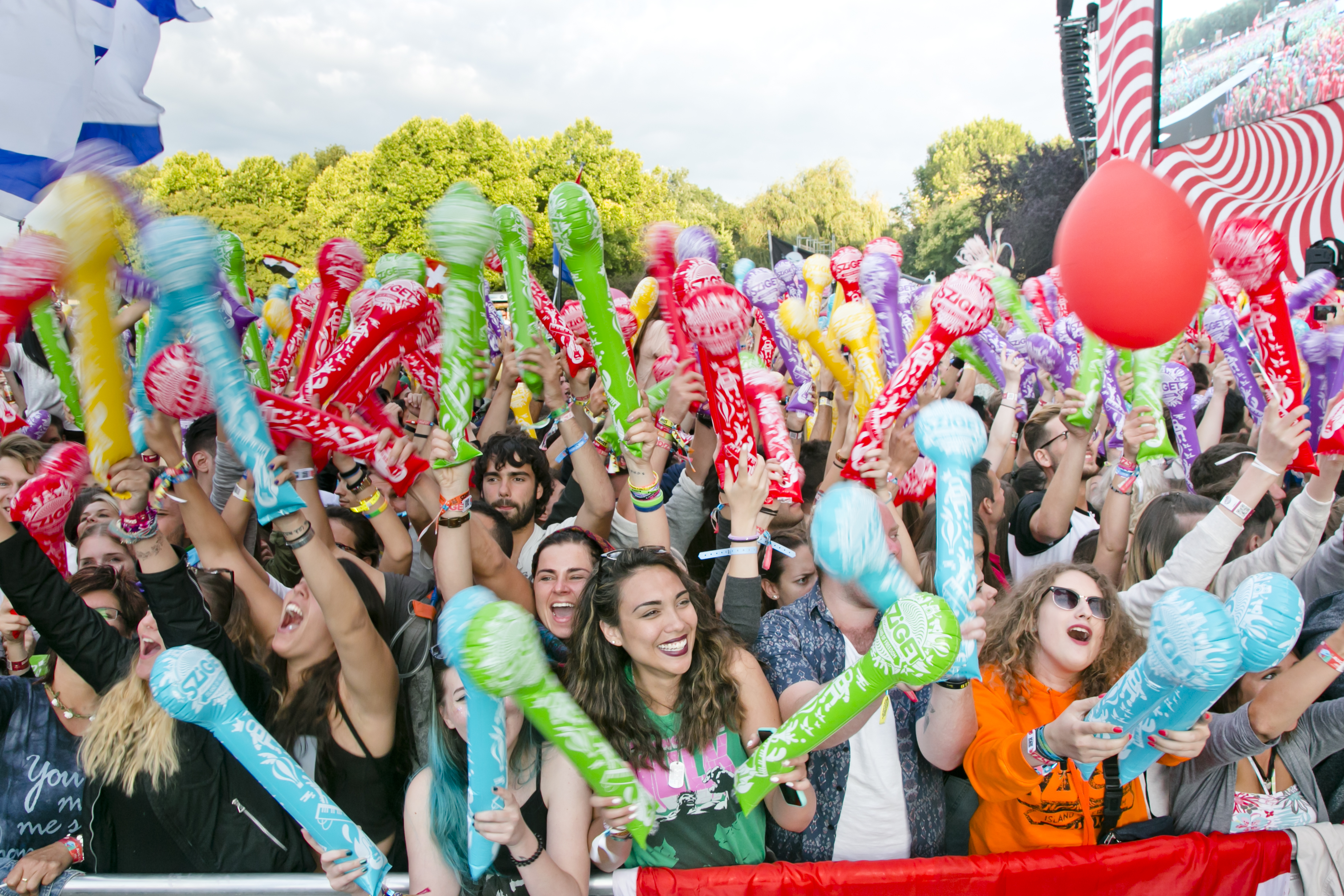 Crowd & Atmosphere at Sziget Festival, Budapest, Hungary - 11 August 2016