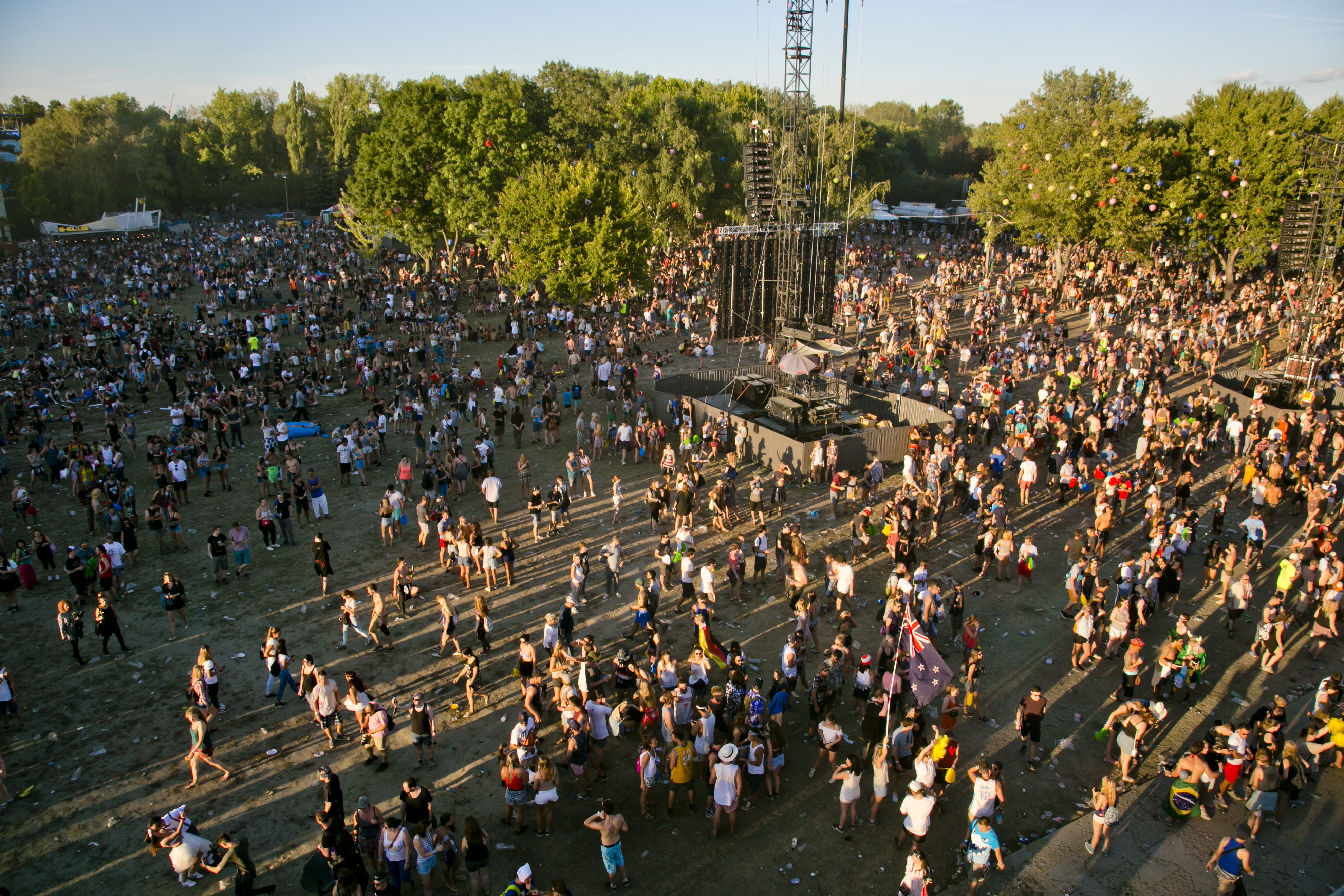 Crowd & Atmosphere at Sziget Festival, Budapest, Hungary - 14 August 2016