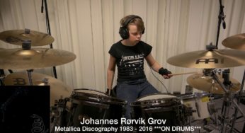 Un niño de 10 años versionó toda la discografía de Metallica con su batería: Mirá el video