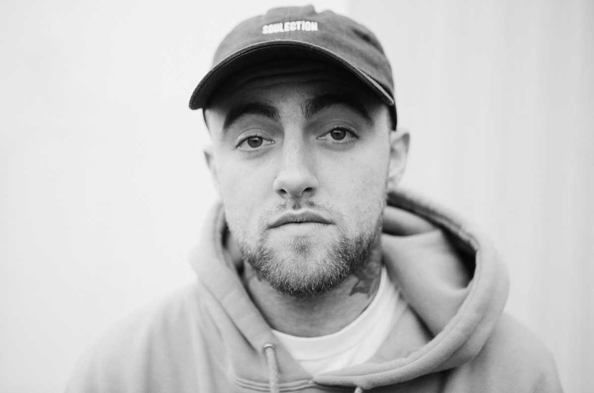 mac miller black and white poster