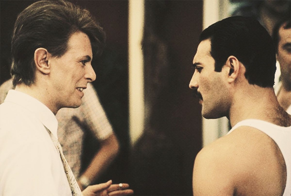 David Bowie y Freddie Mercury