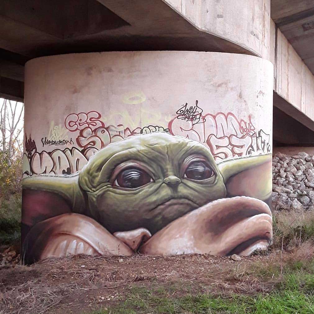 The Mandalorian': Baby Yoda puebla grafitis de todo el mundo
