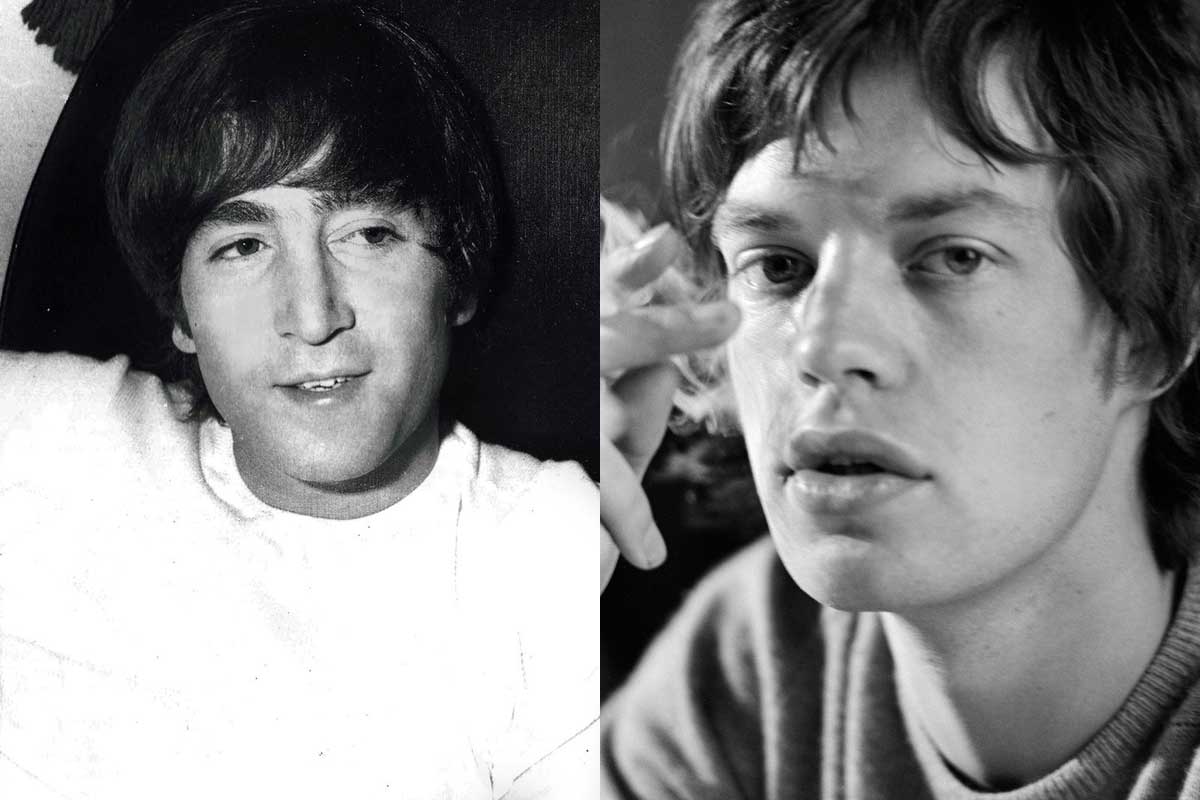 John Lennon y Mick Jagger