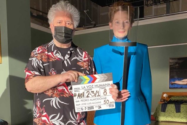Pedro Almodóvar y Tilda Swinton