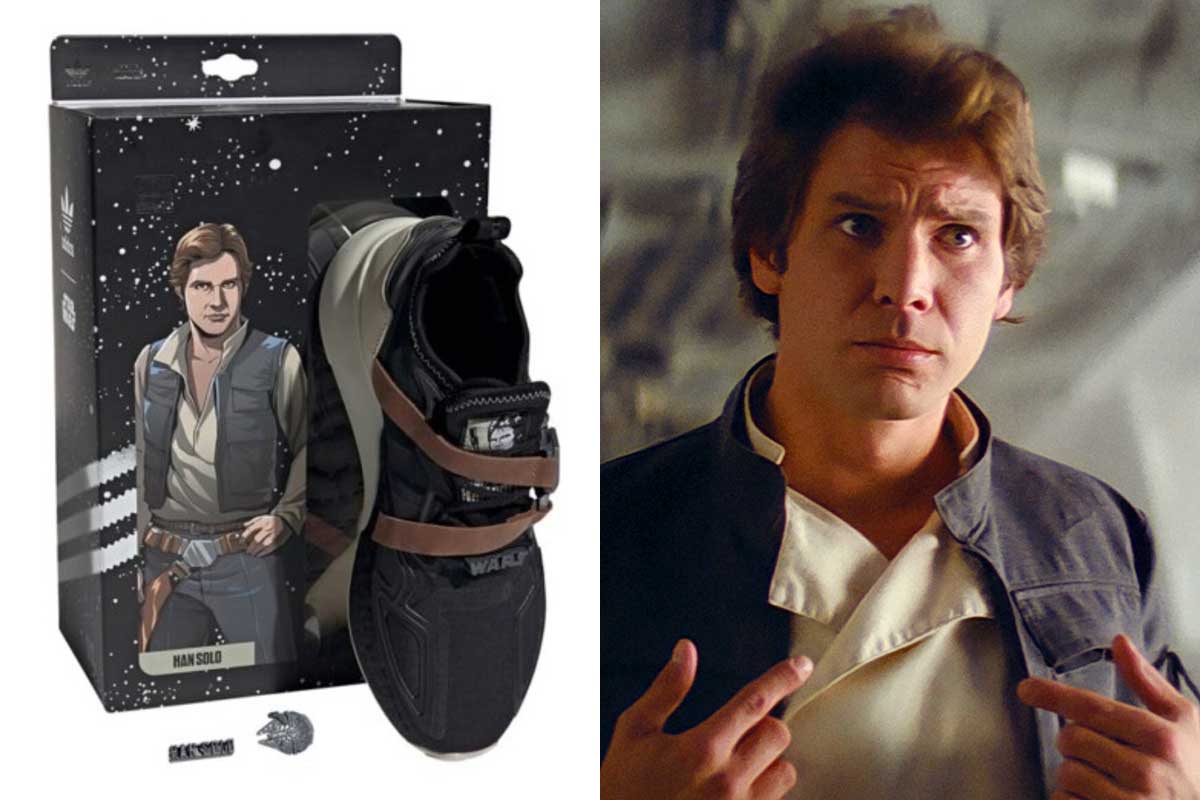 Misericordioso cobre experimental Adidas presenta su modelo inspirado en Han Solo de Star Wars