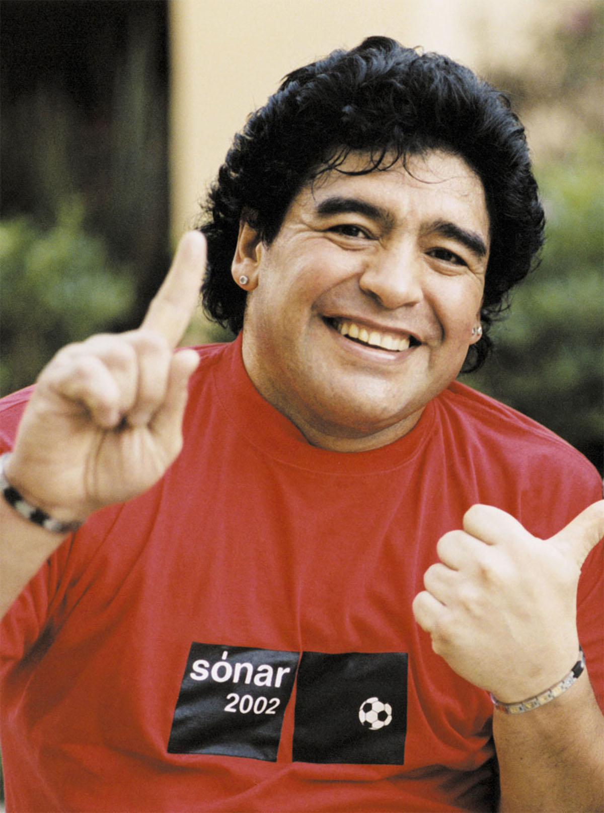 Diego Maradona en la campaña del festival Sónar 2002