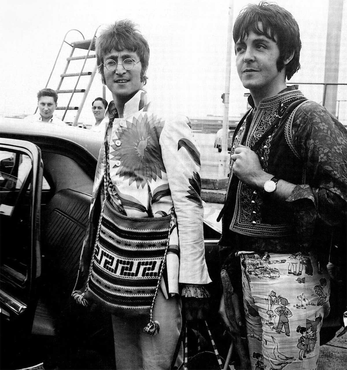 John Lennon y Paul McCartney en Grecia, 1967