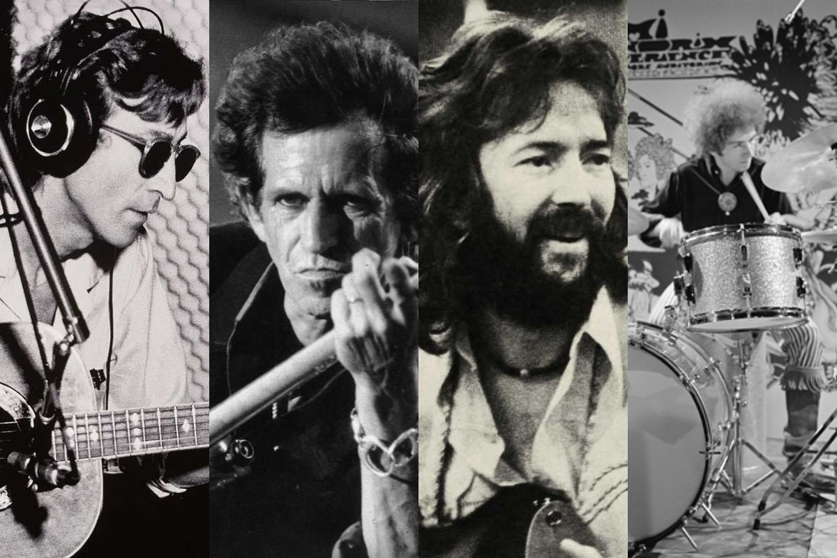 John Lennon, Keith Richards, Eric Clapton y Mitch Mitchell