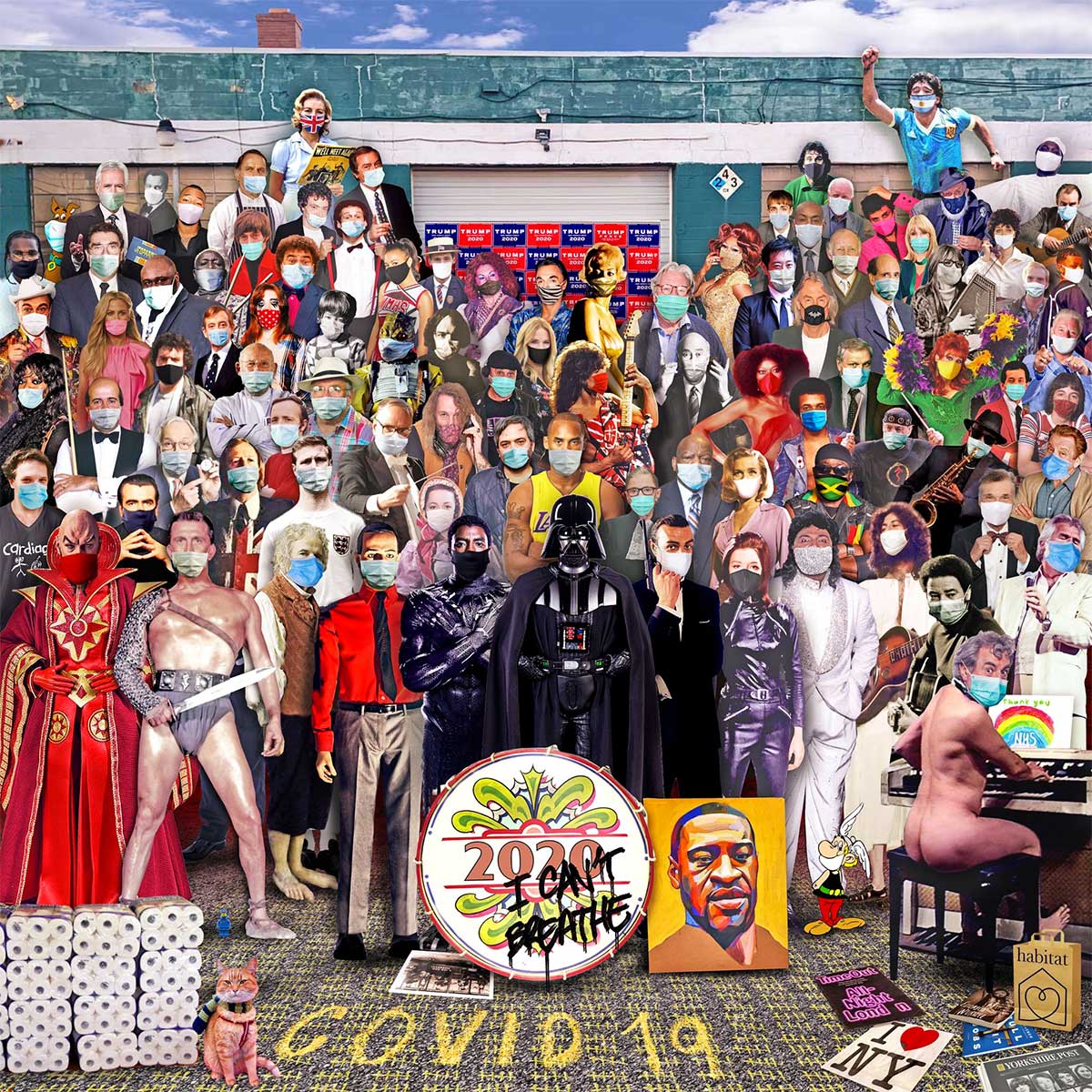 La portada homenaje a Sgt. Pepper's con las celebridades fallecidas en 2020, obra de Chris Barker