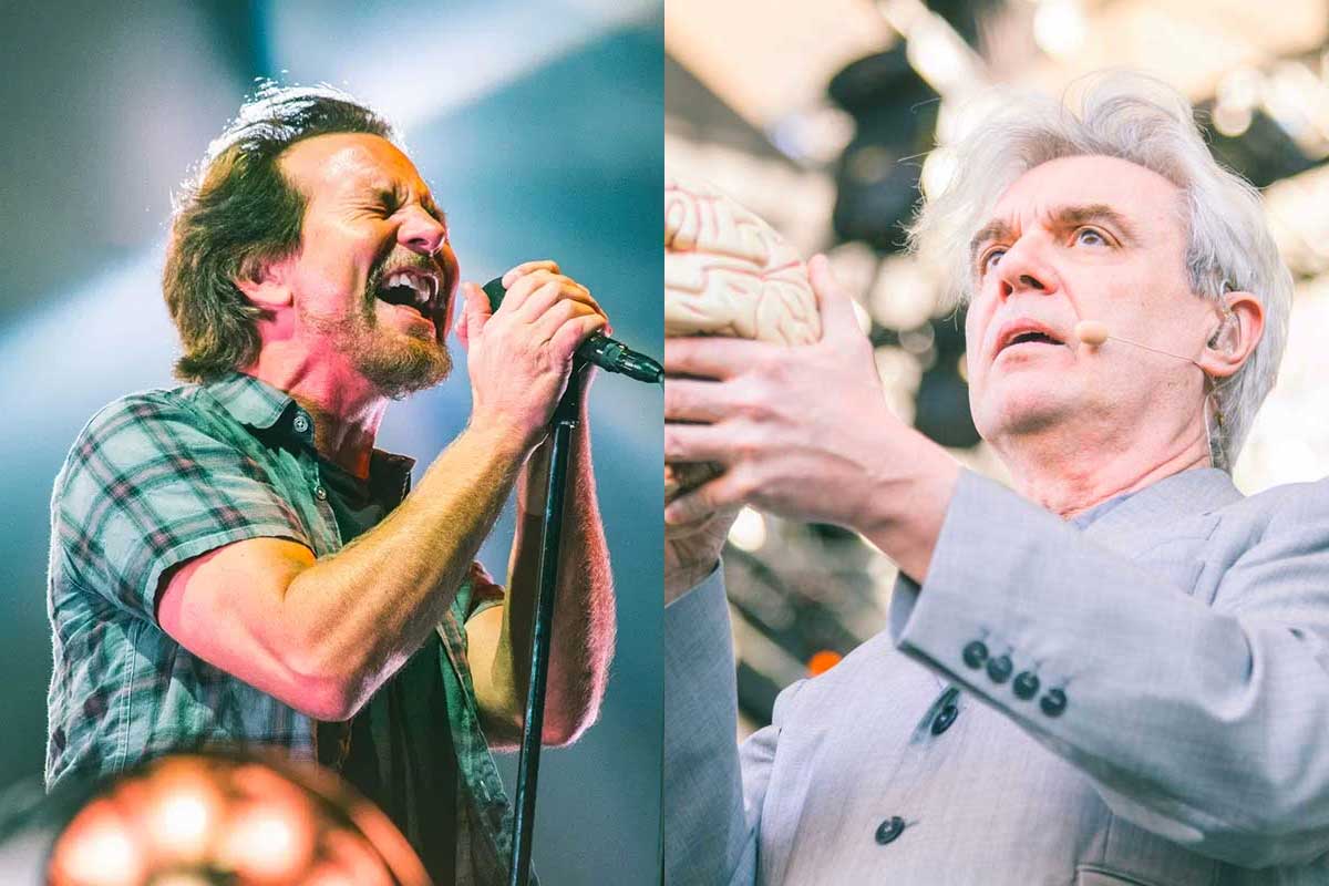Eddie Vedder de Pearl Jam, David Byrne de Talking Heads