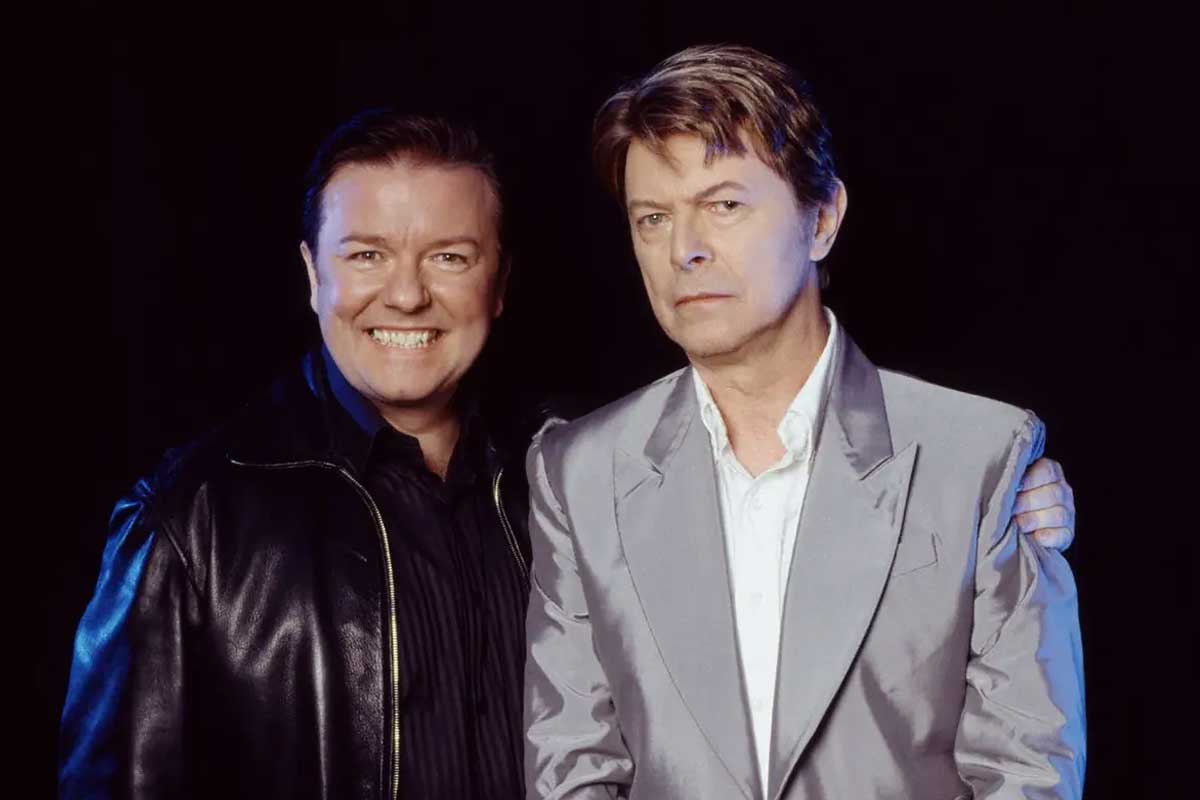 Ricky Gervais y David Bowie