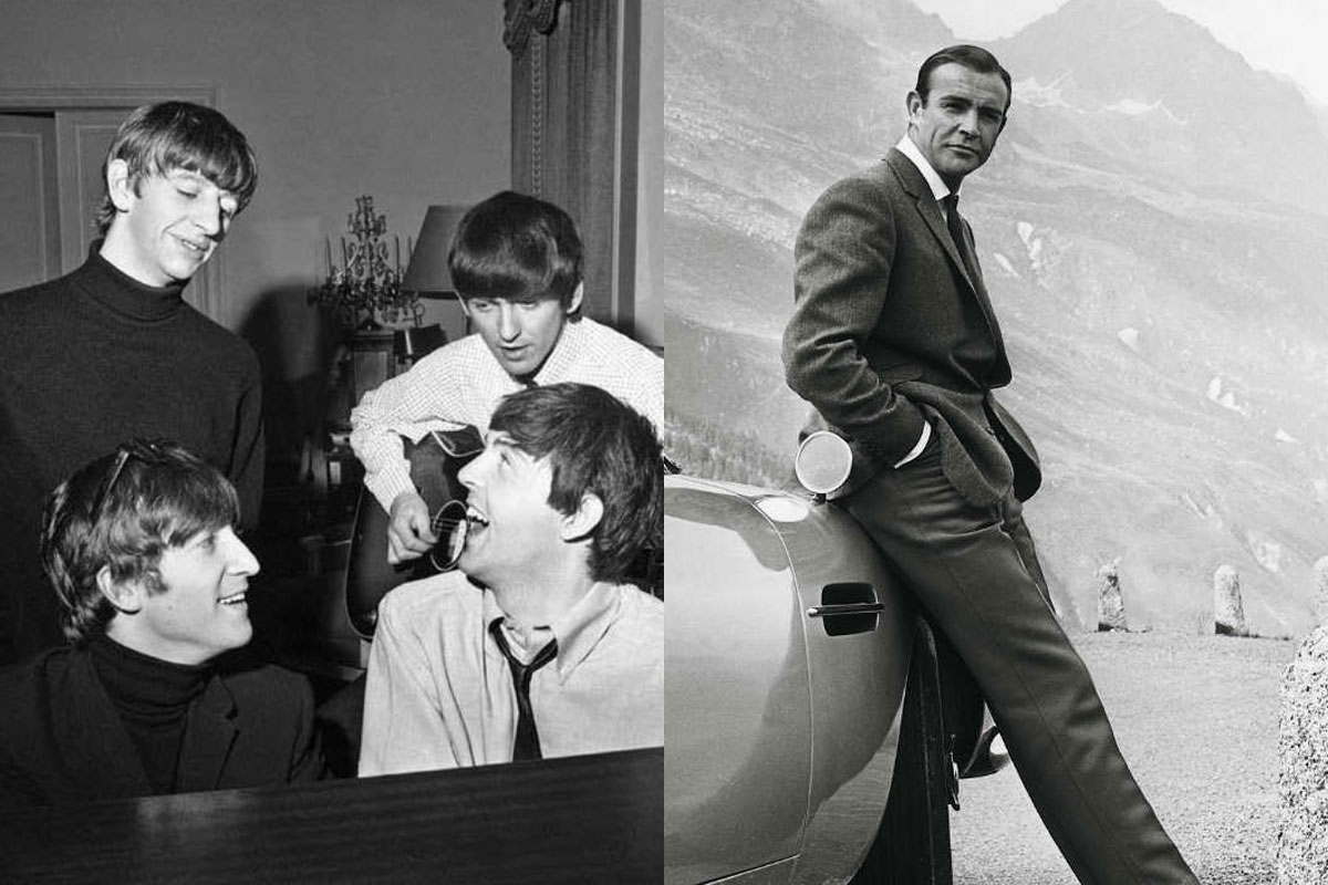 The Beatles, Sean Connery como James Bond en Goldfinger