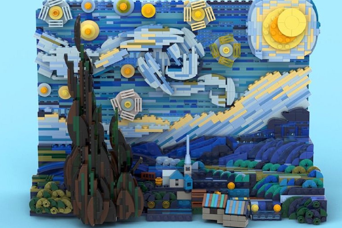 "Noche estrellada" versión LEGO