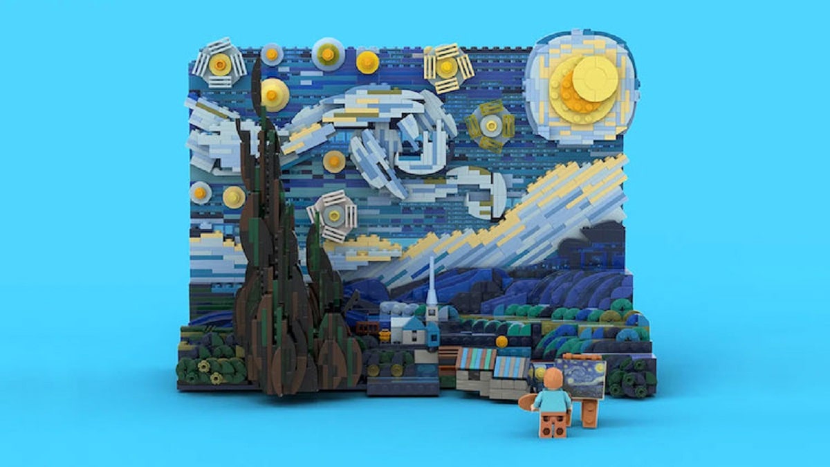 "Noche estrellada" versión LEGO