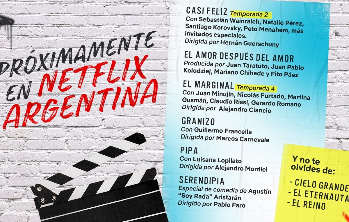 Netflix anuncia las producciones argentinas para 2021