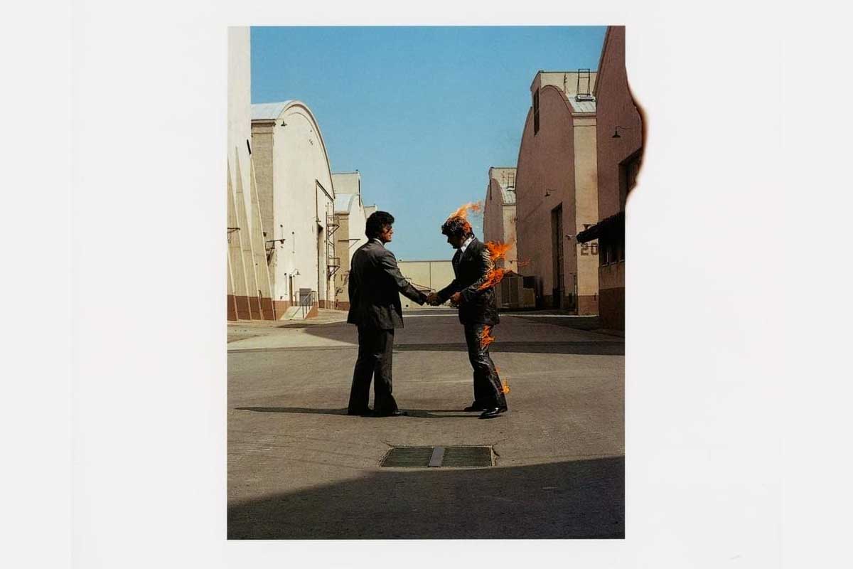 Portada de "Wish You Were Here", disco de Pink Floyd