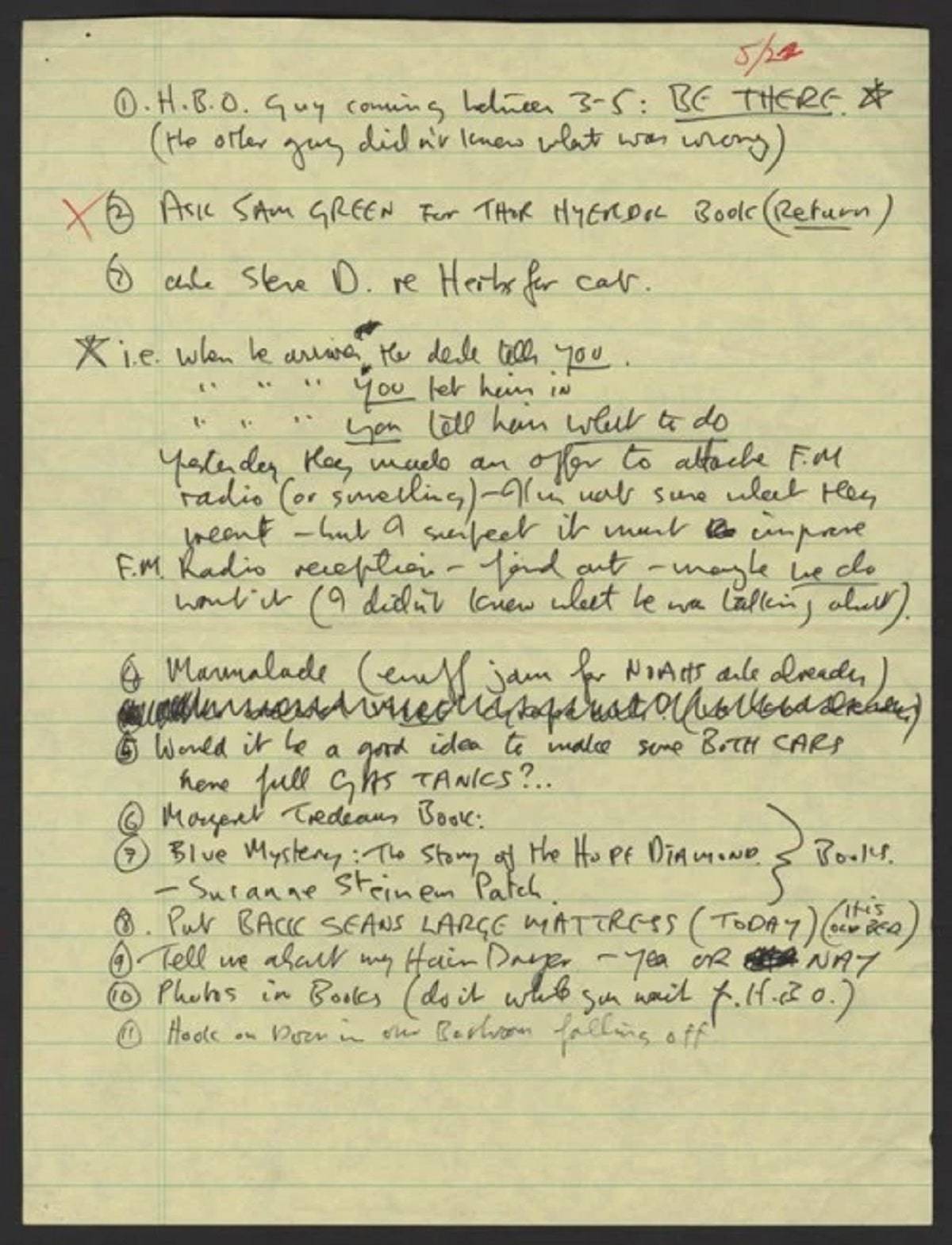 La lista de John Lennon.
