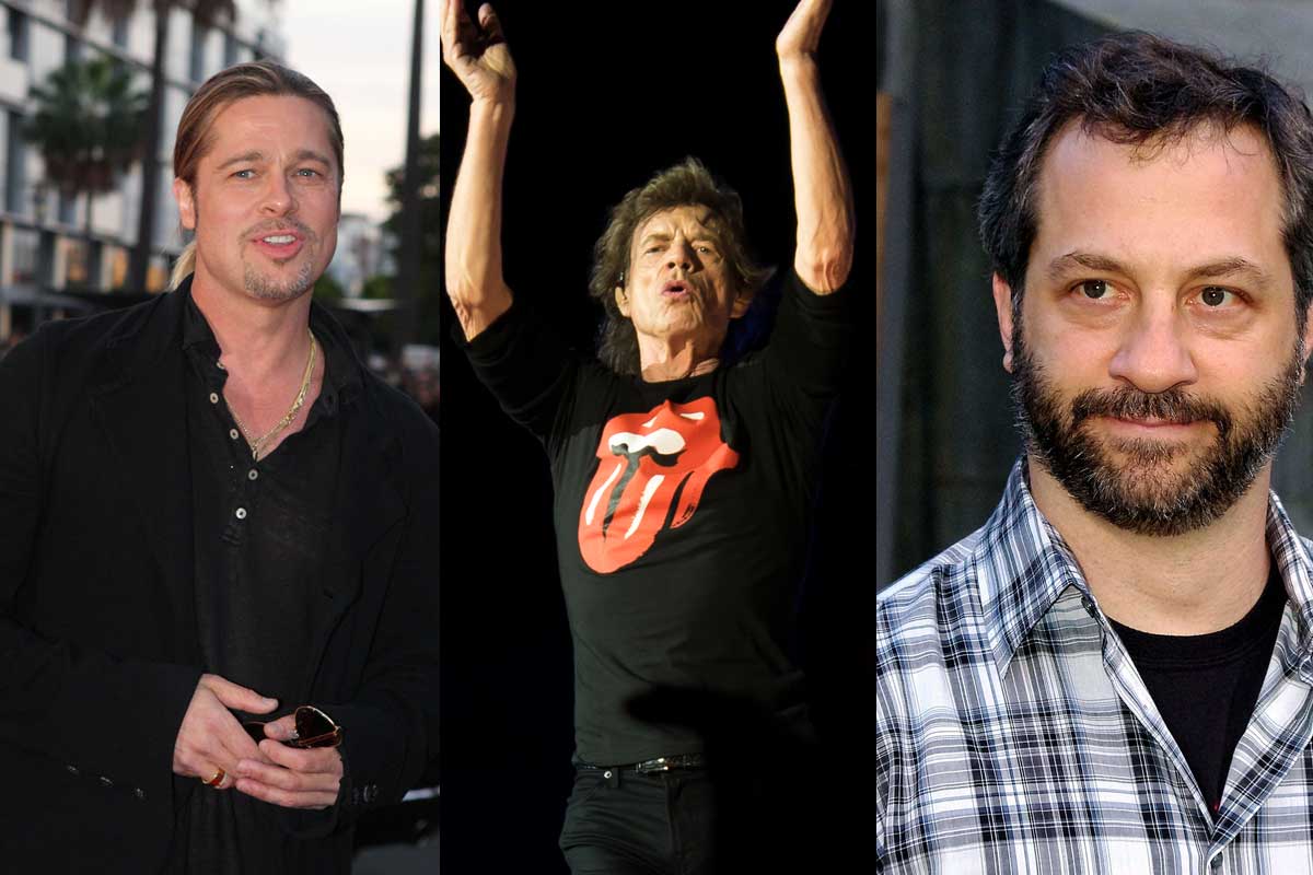 Brad Pitt, Mick Jagger, Judd Apatow