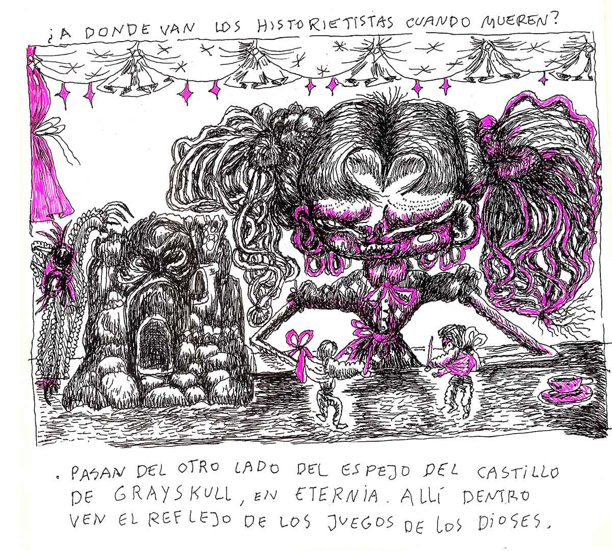 Muriel Bellini responde con dibujos el ping pong de Cómics