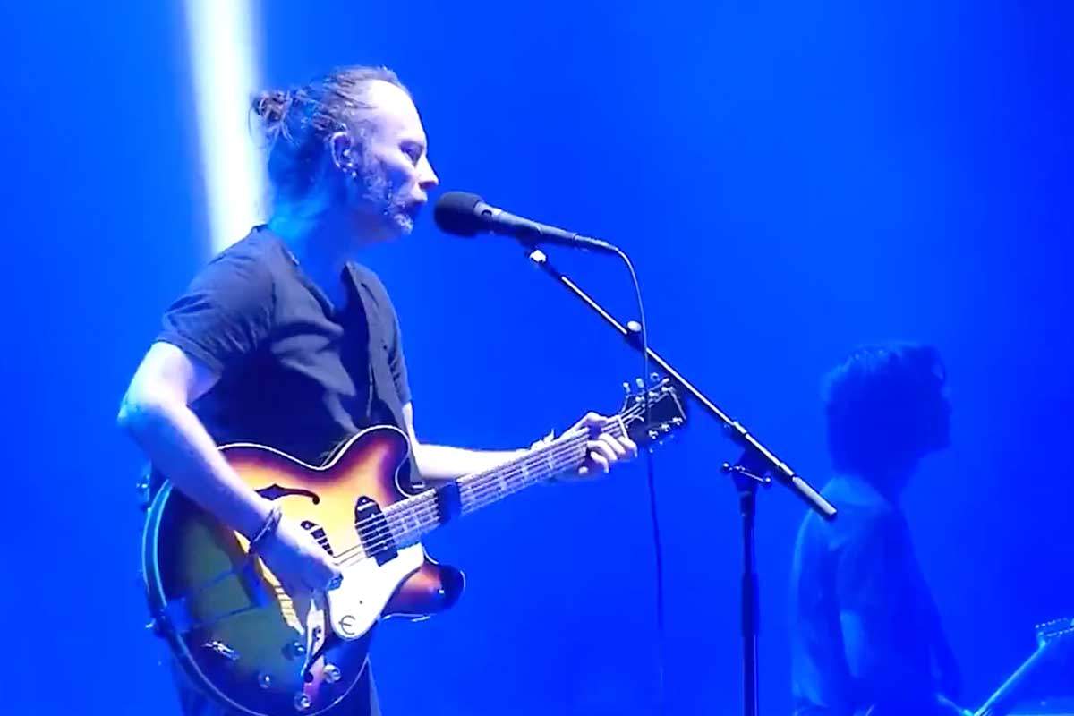Radiohead en su show en Lima, Perú en 2018
