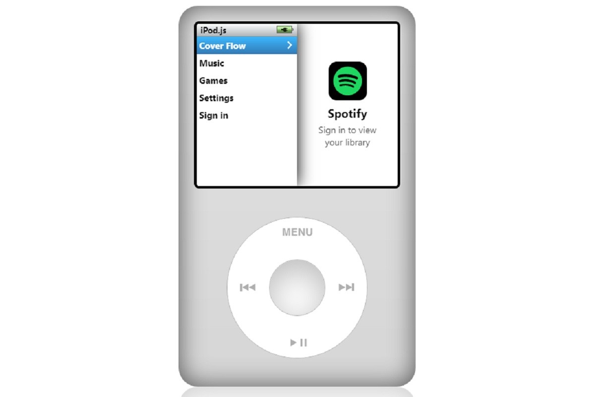 La nueva app web emula los controles del iPod.