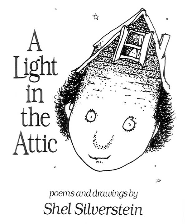 Tapa de "A Light in the Attic", libro de Shel Silverstein