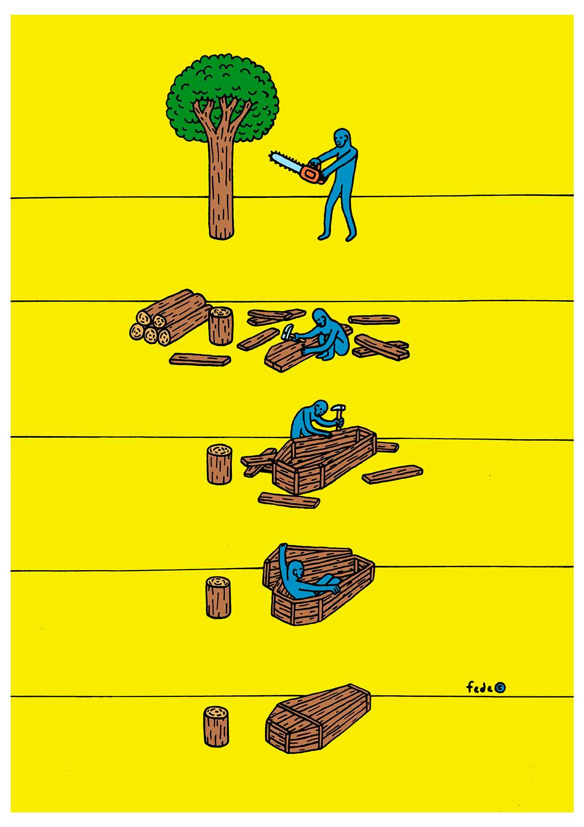 "Árbol ataúd", de Federico Calandria