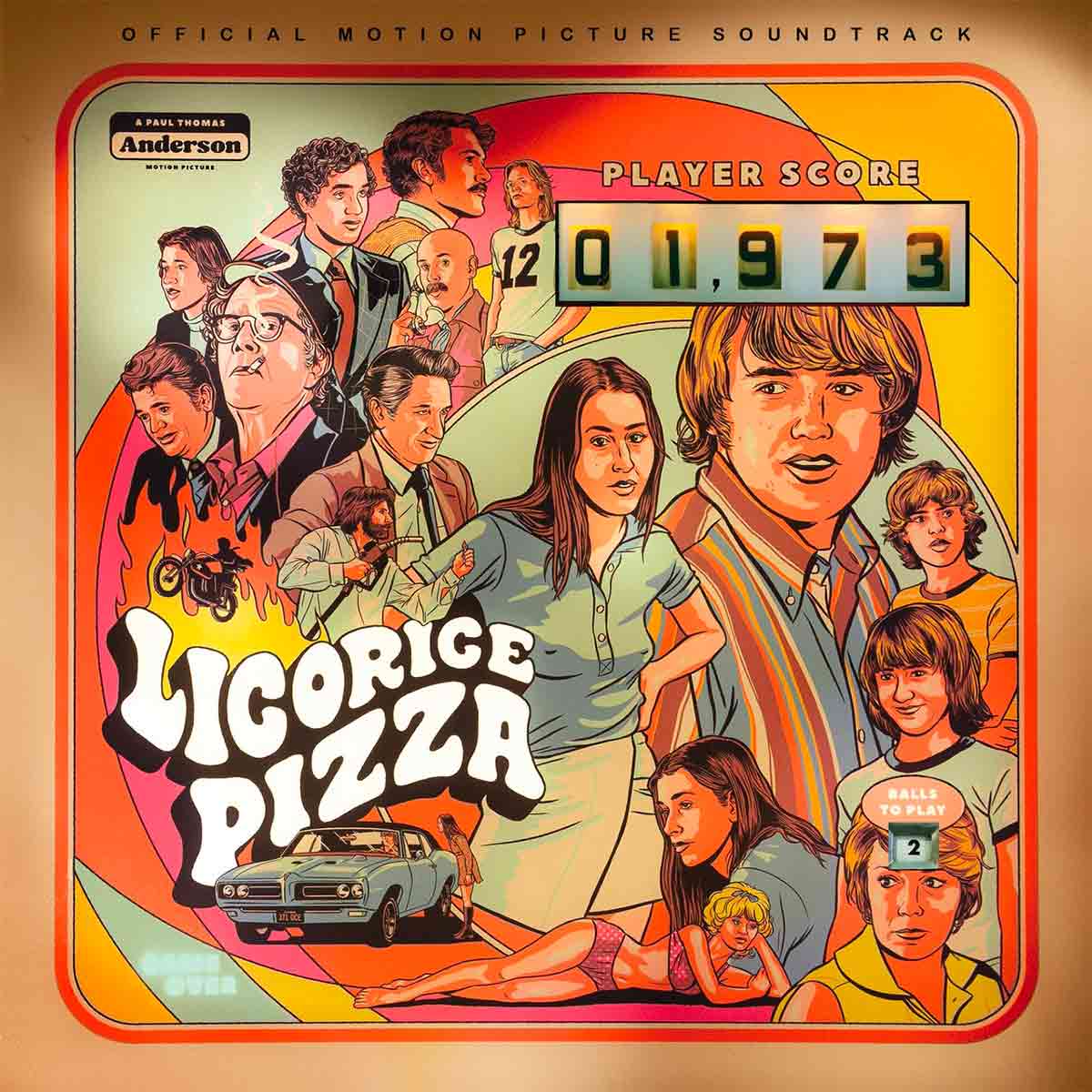 Tapa de la banda sonora de Licorice Pizza