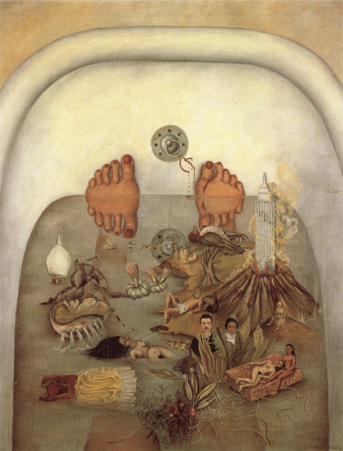 "Lo que el agua me dio" de Frida Kahlo.
