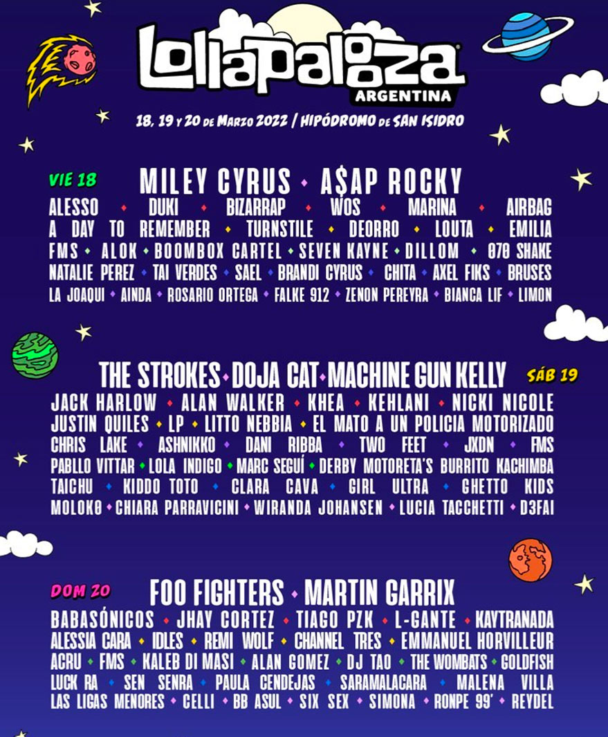 lollapalooza daily schedule