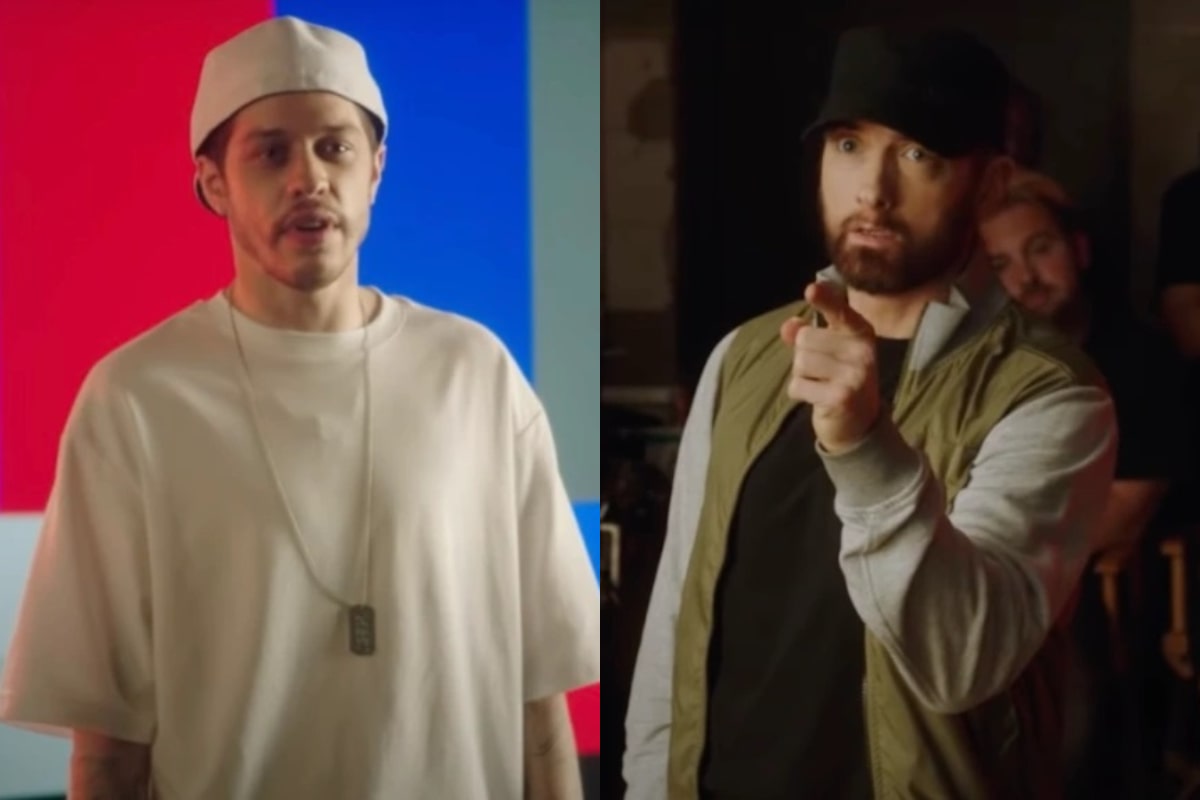 Eminem sorprende a Pete Davidson en su despedida de Saturday Night Live