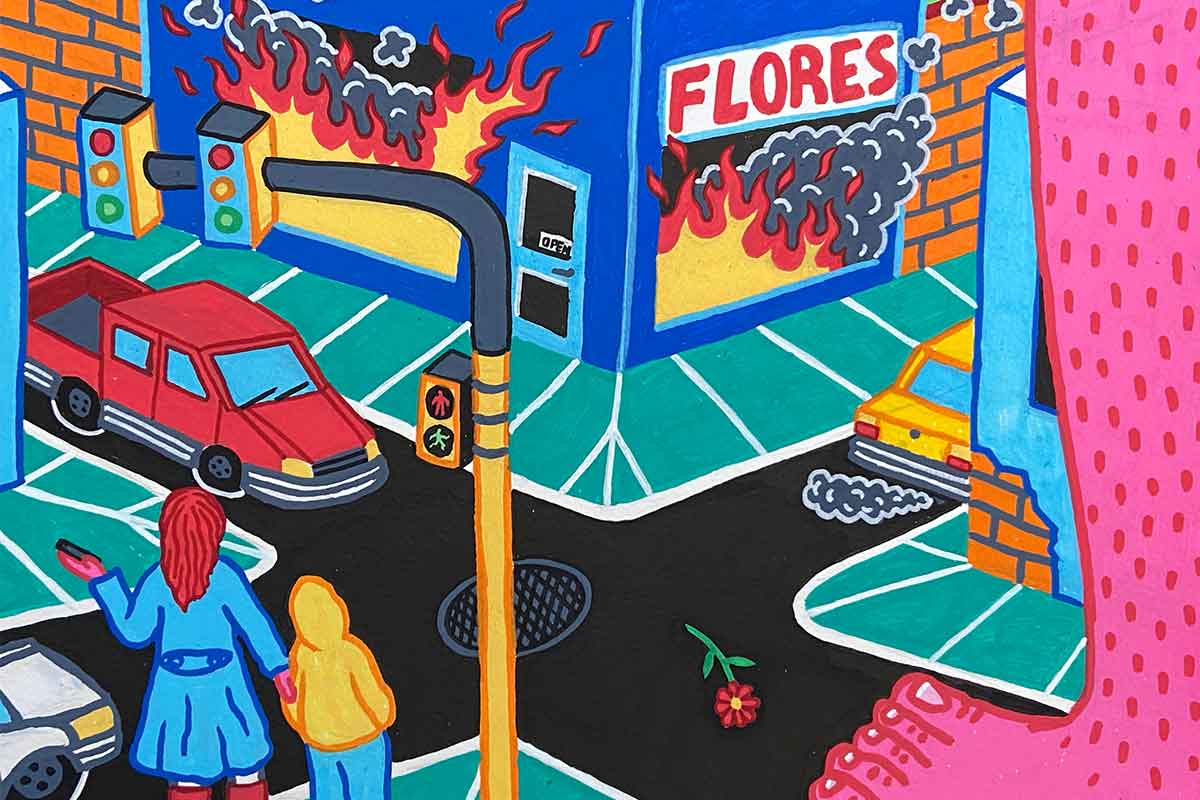 "Incendio en la florería", de Tomi Pomo