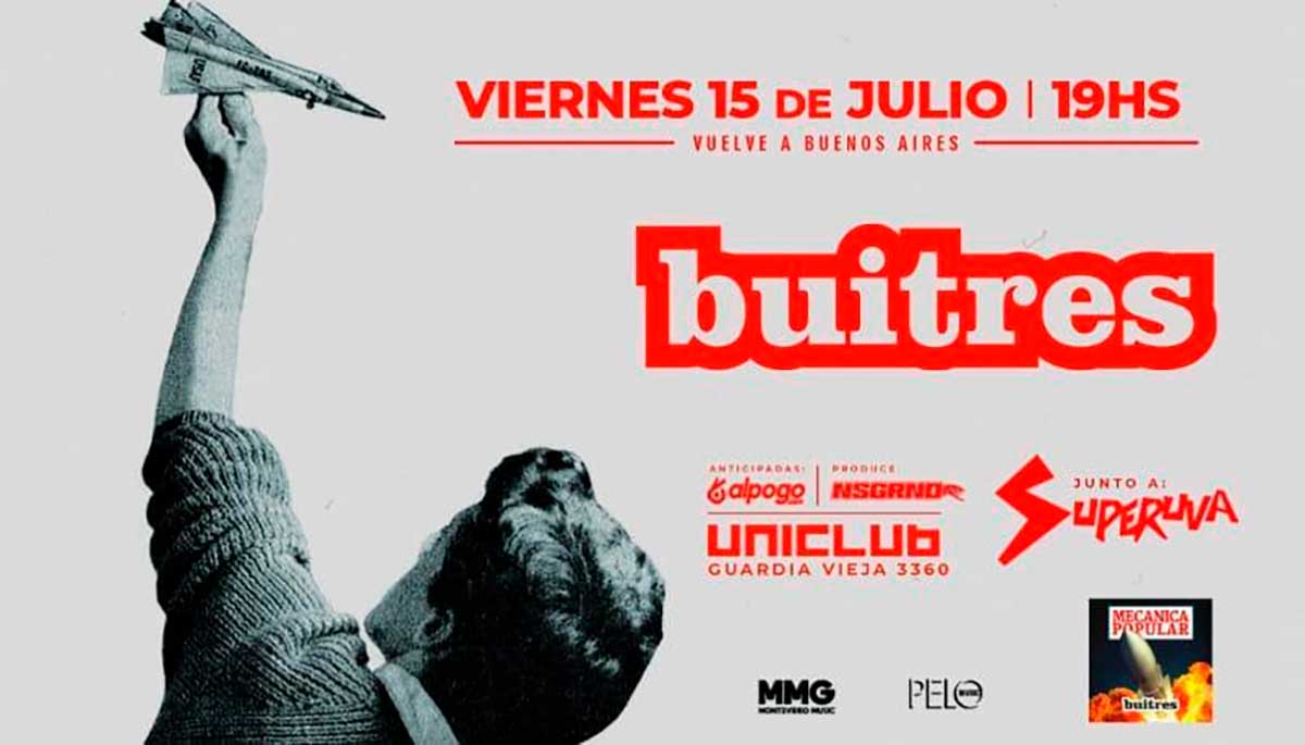 Buitres anuncia show en Buenos Aires
