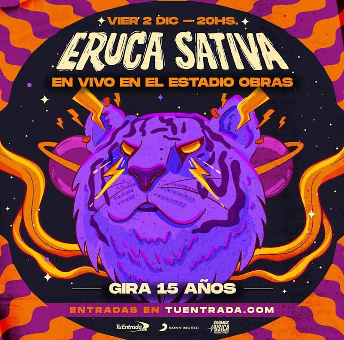 Eruca Sativa anuncia show en Obras