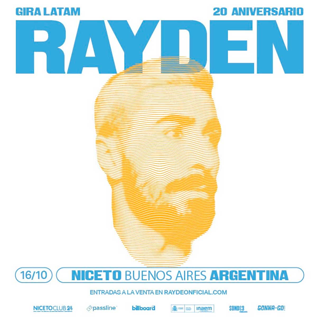 Rayden anuncia show en Argentina