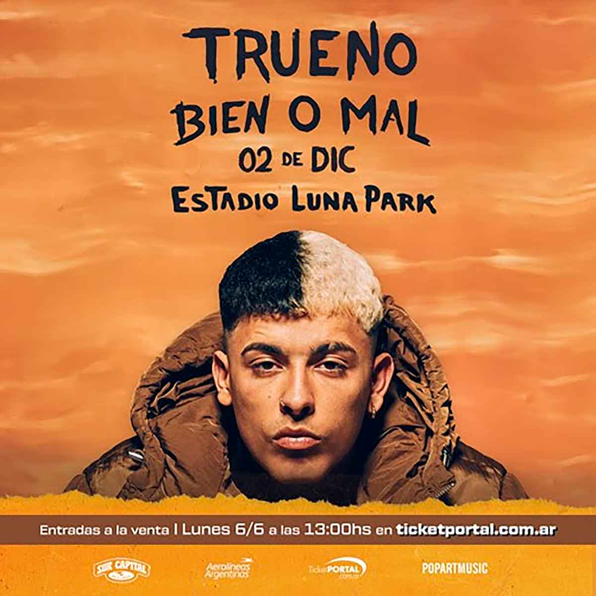 Trueno anuncia show en el Luna Park
