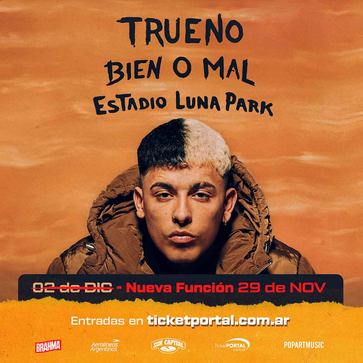 Trueno anuncia una nueva función en el Luna Park