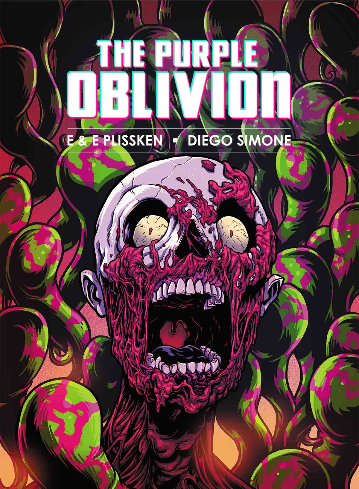 Tapa de The Purple Oblivion, comic de E & E Plissken y Diego Simone