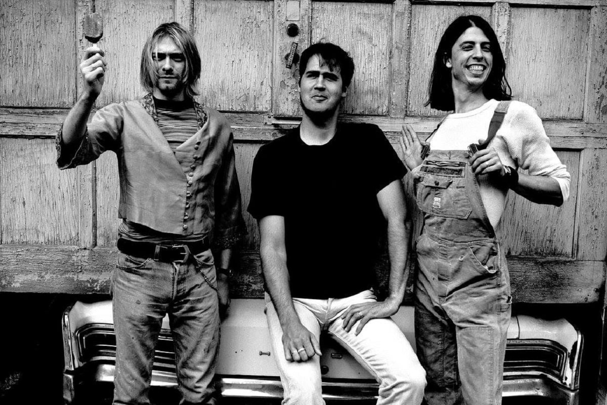 Kurt Cobain, Krist Novoselic y Dave Grohl de Nirvana