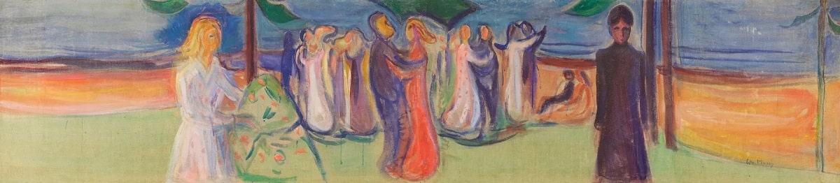 Baile en la playa, obra de Edvard Munch