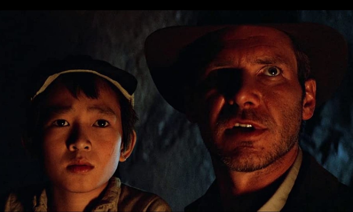 Ke Huy Quan y Harrison Ford en Indiana Jones  y el templo maldito (1984)