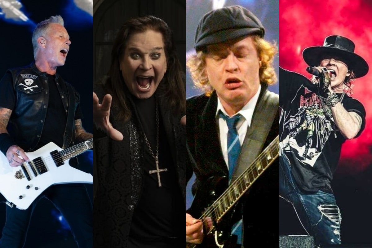 Metallica, Ozzy Osbourne, AC/DC y Guns N' Roses