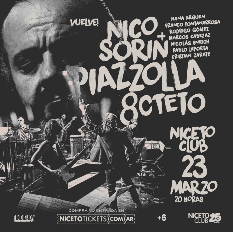Nico Sorin presenta: Piazzolla en Niceto Club