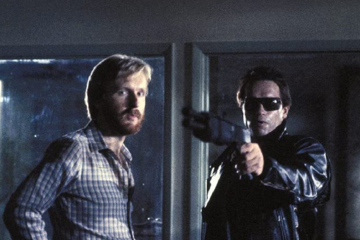 James Cameron y Arnold Schwarzenegger en Terminator (1984)