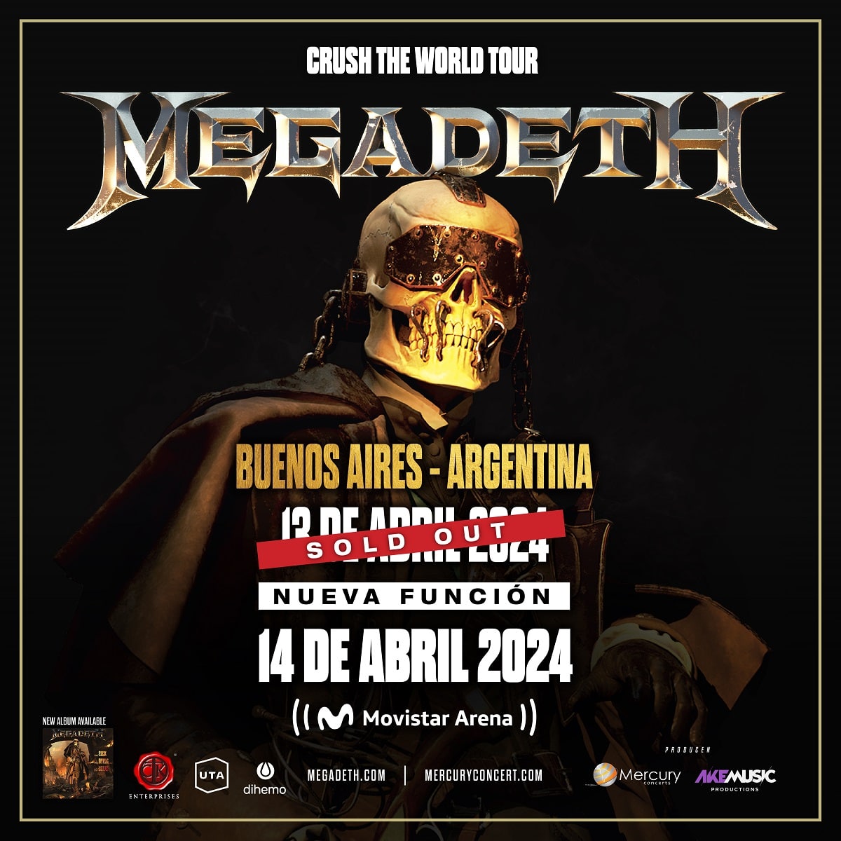 Megadeth agrega segunda fecha en Argentina