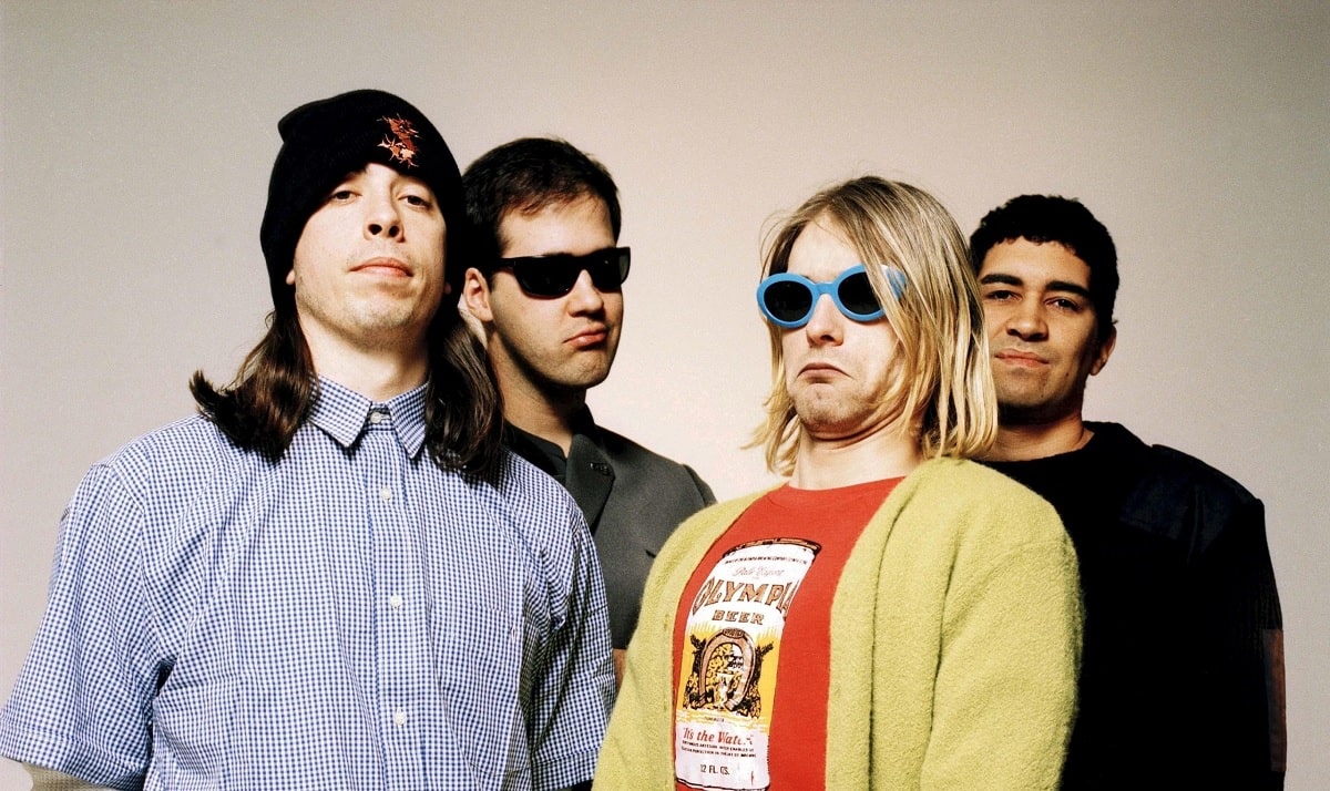 Dave Grohl, Krist Novoselic, Kurt Cobain y Pat Smear