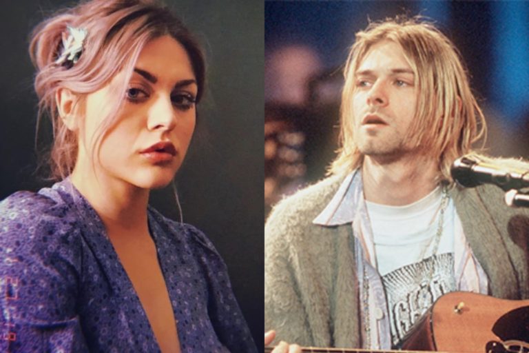 Frances Bean Cobain y Kurt Cobain