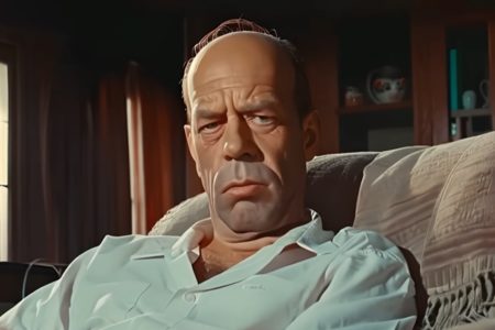 Homero en el video que reimagina a Los Simpson en los años 50