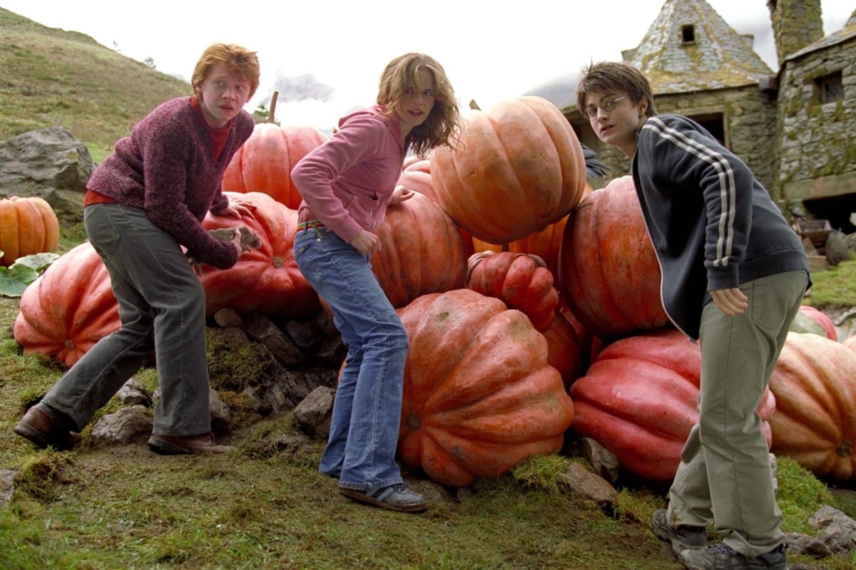 Rupert Grint, Emma Watson y Daniel Radcliffe en Harry Potter y el prisionero de Azkaban (2004)